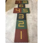 Sotron din placi elasticie de Caucic Hopscotch pentru gradinite scoli parcuri 